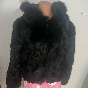 Shell genuine fur coat